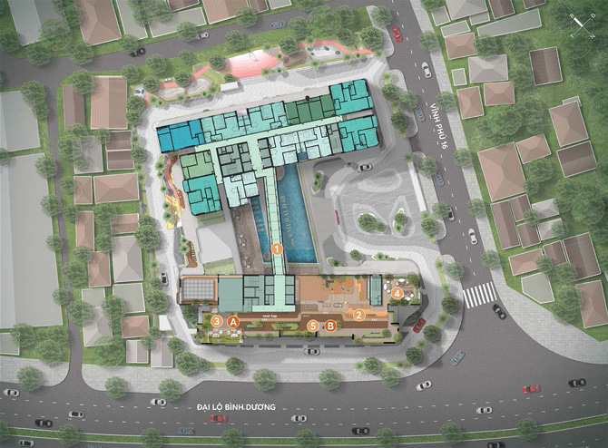 Mặt bằng tiện ích tầng 3